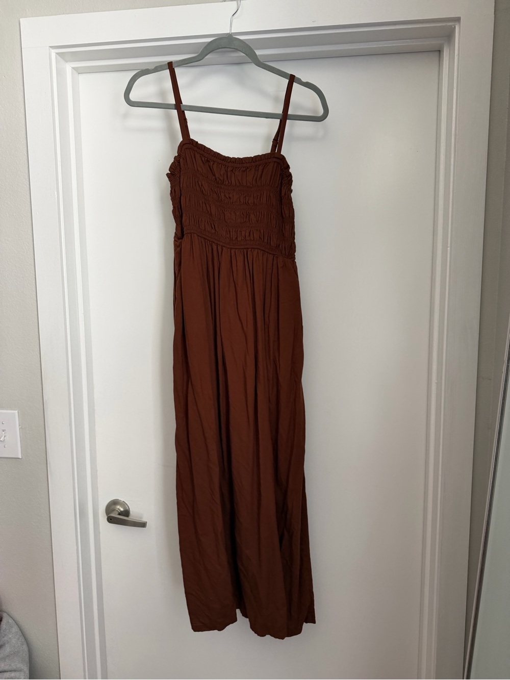Old Navy Rust Smocked Maxi Dress